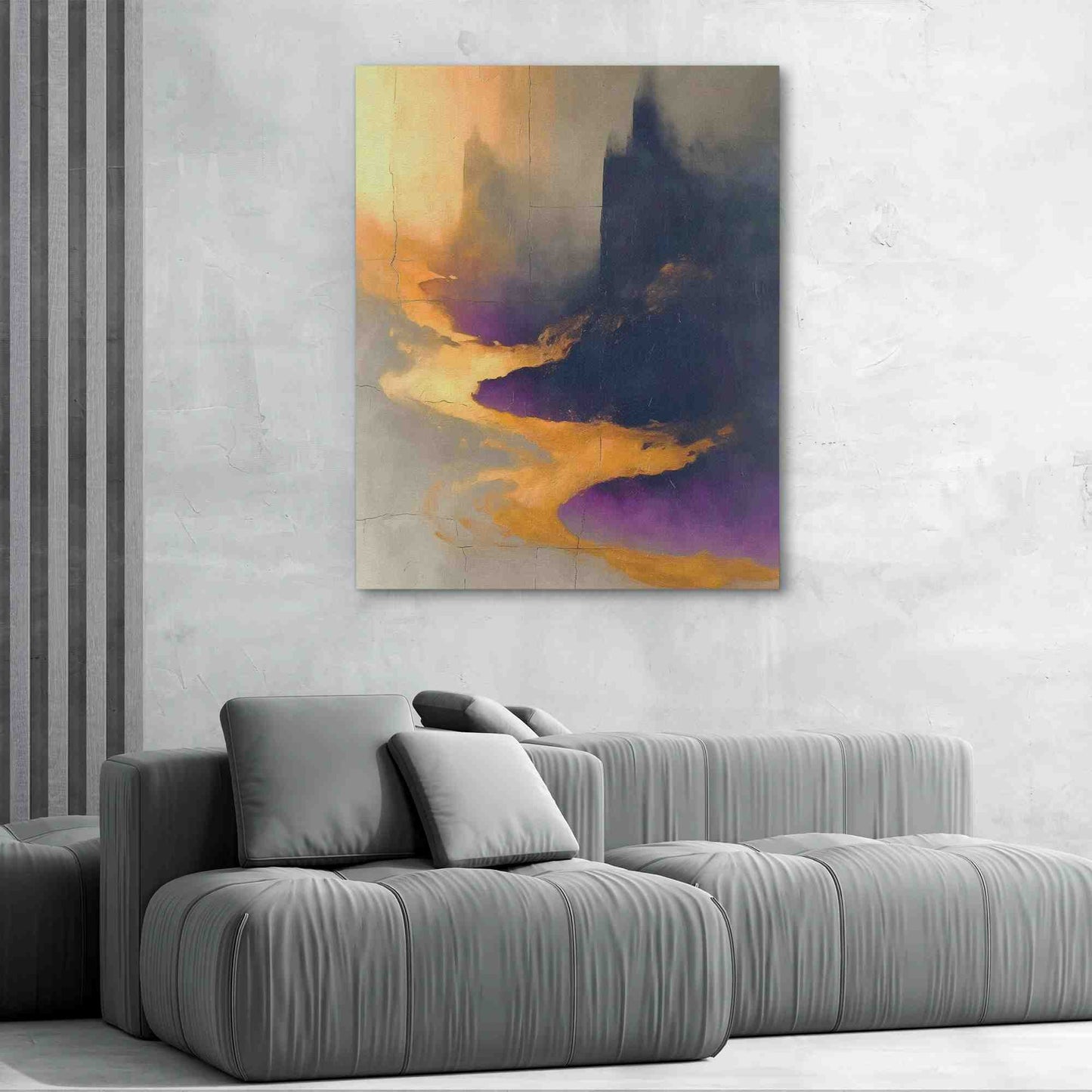 Gold Coastline - Large Abstract Canvas Print