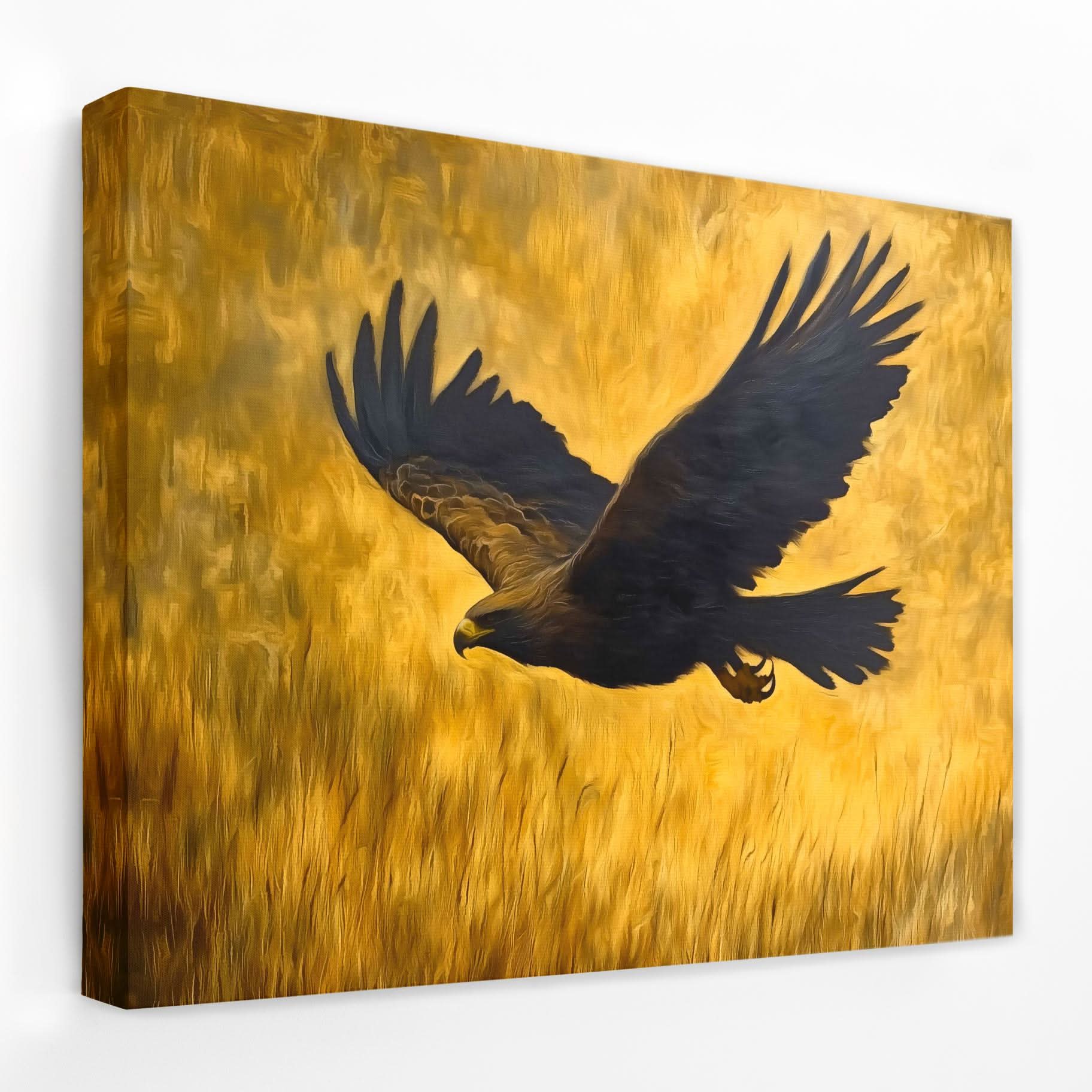 Gold Eagle Paradise - Birds of Prey Canvas Wall Art