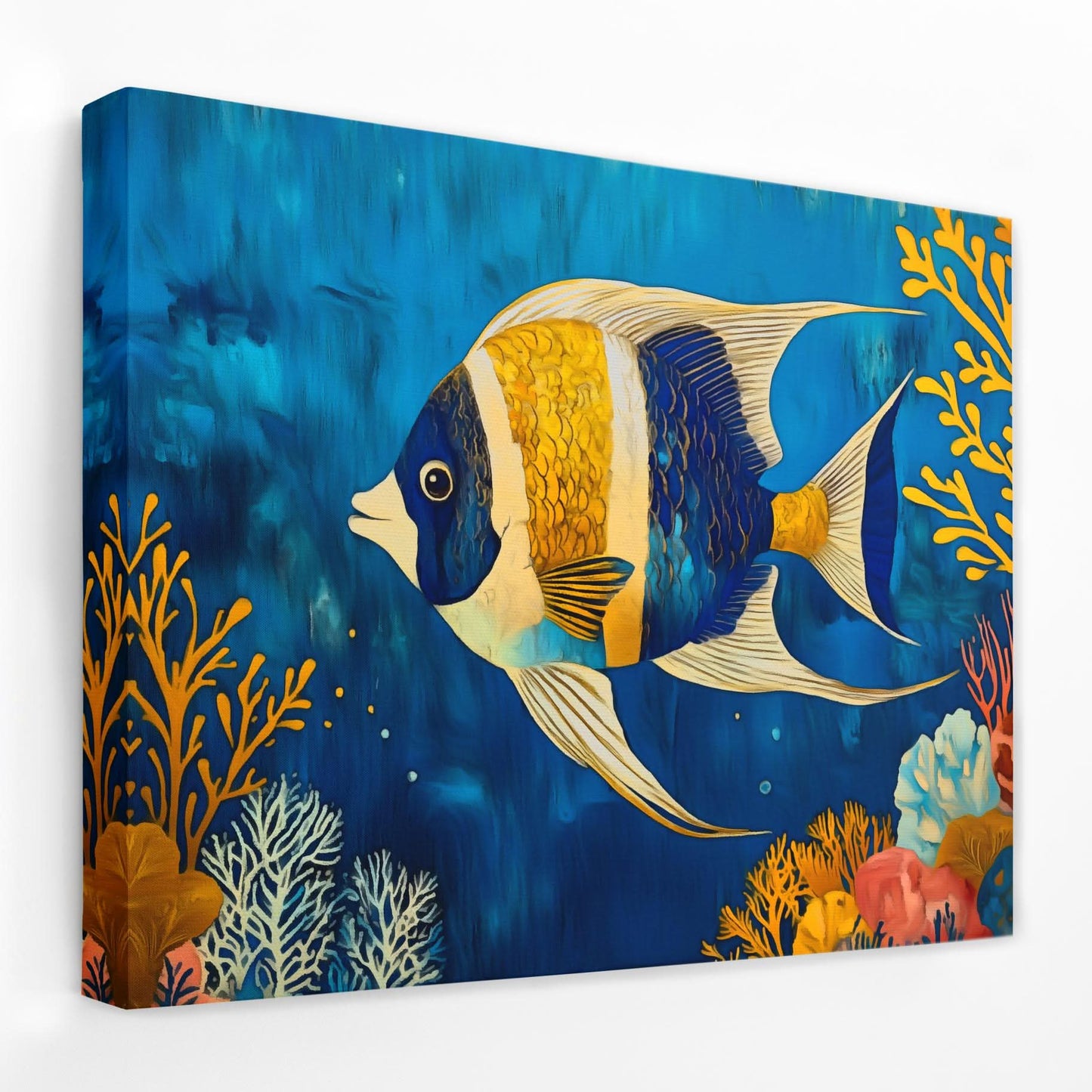 Gold-Finned Wanderer - Beach House Canvas Wall Art