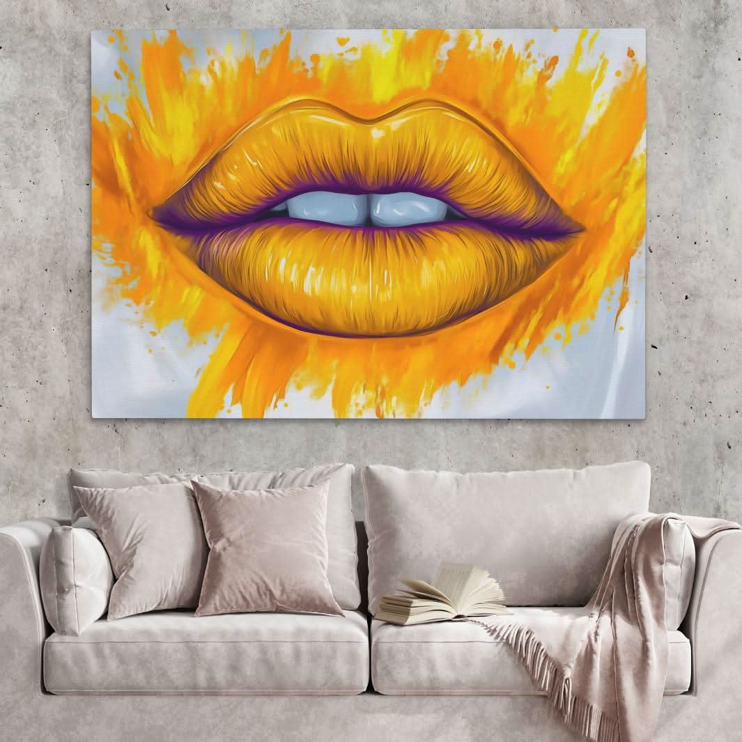 Gold Glamour - Wall Art in Black Frame