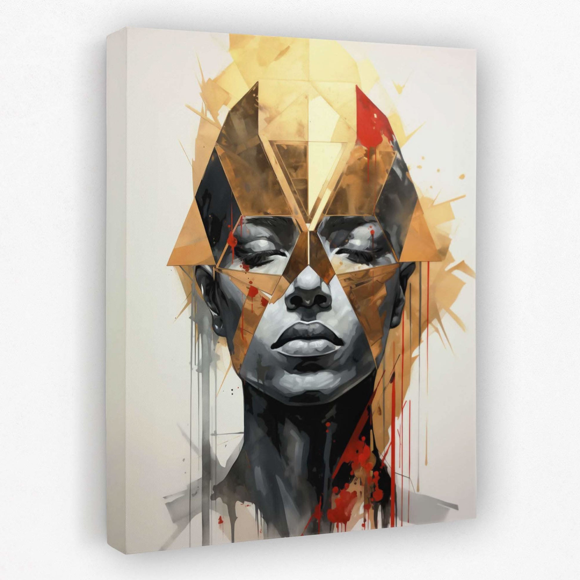 Gold Glint - Female Canvas Wall Art