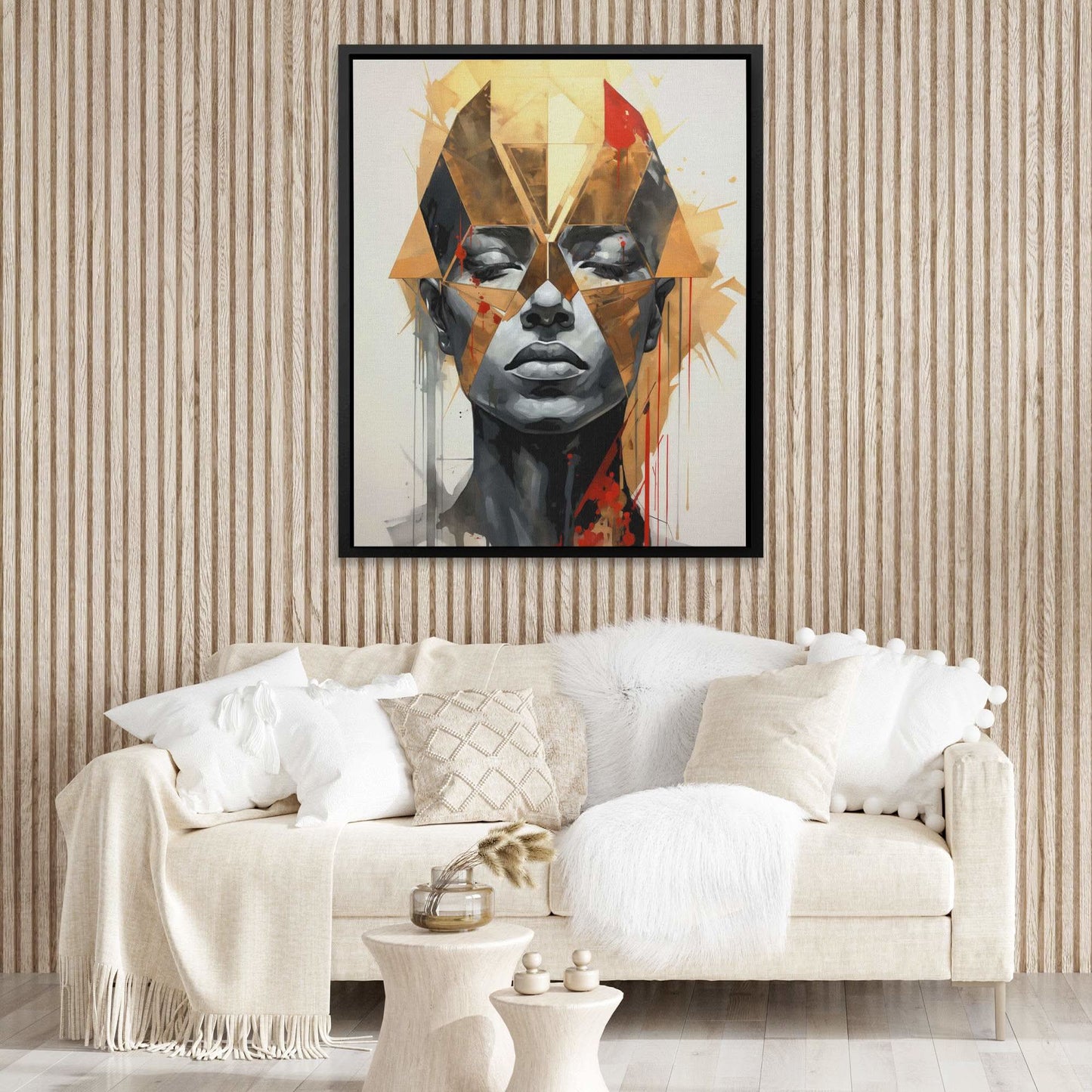 Gold Glint - Gold Mask Canvas Print