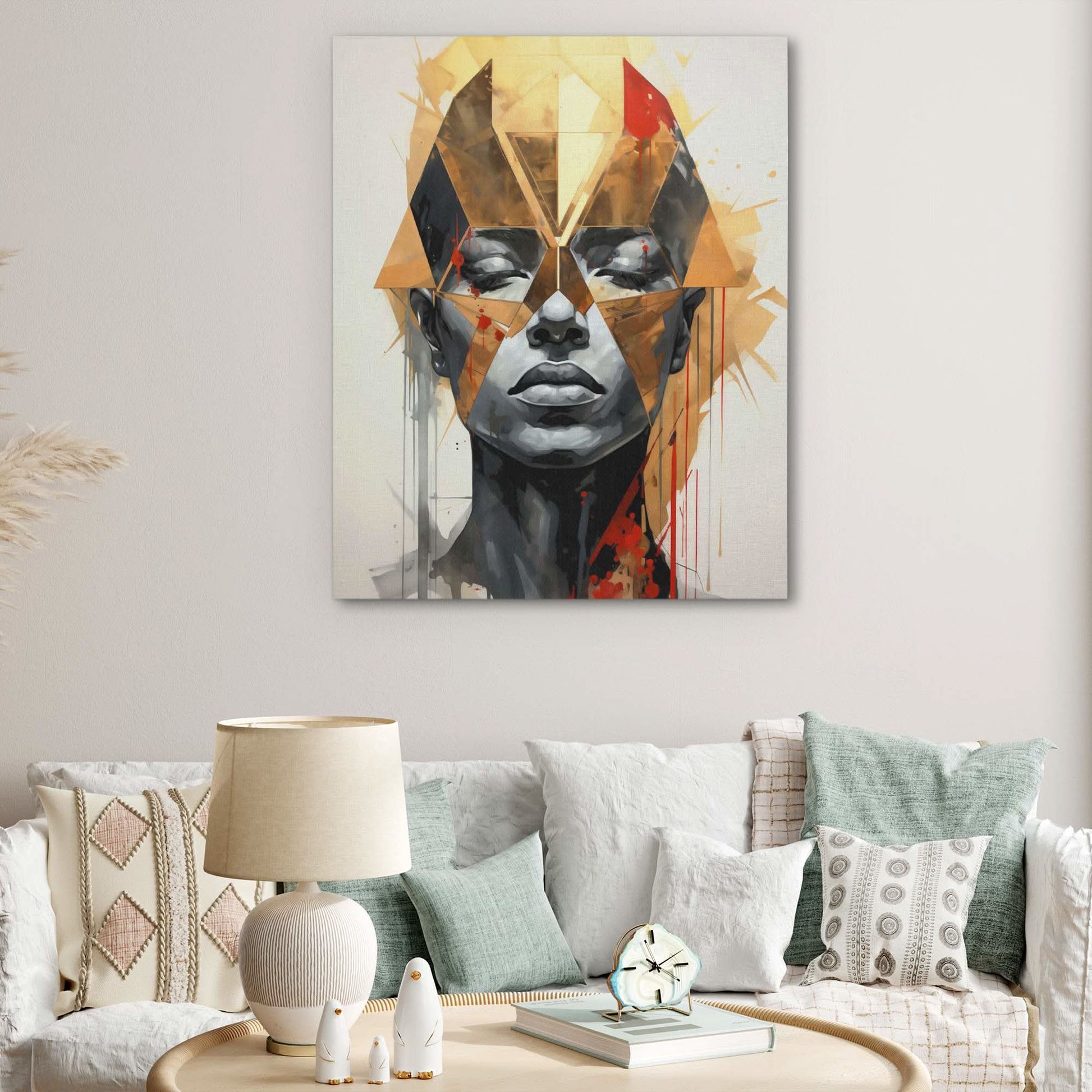 Gold Glint - Gold Wall Art for Lounge