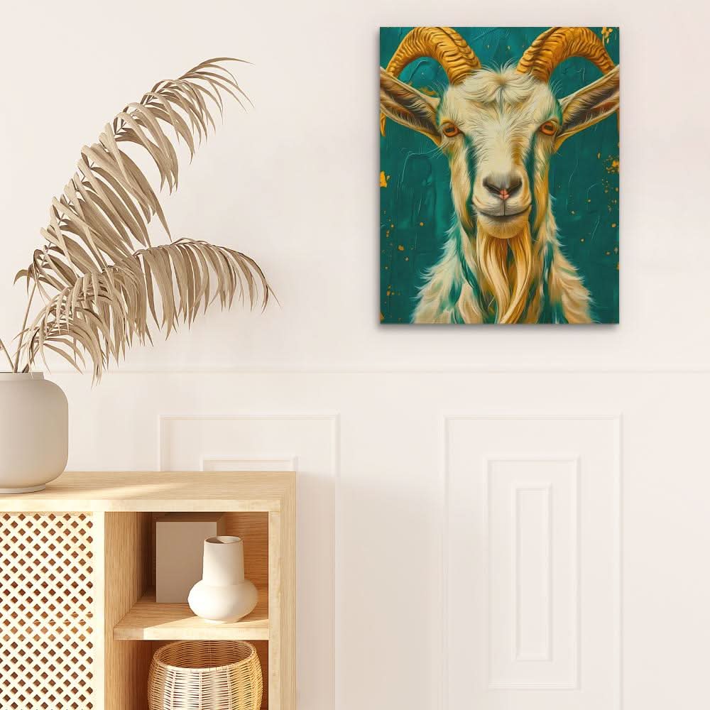 Gold Goat Horns - Animals Art