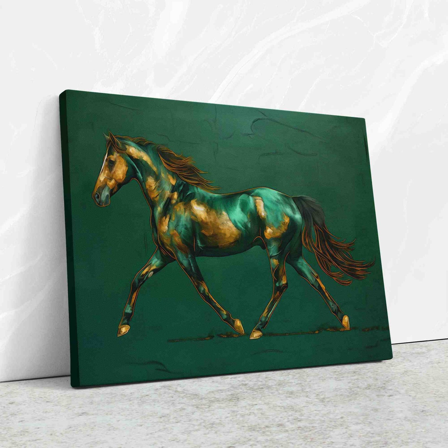 Gold Hooves - Green Wall Art