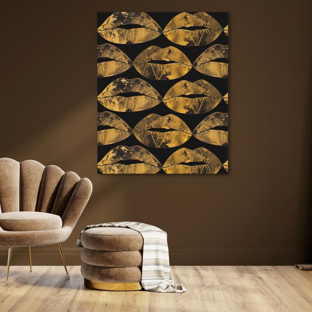 Gold Kisses in the Air - Wall Art