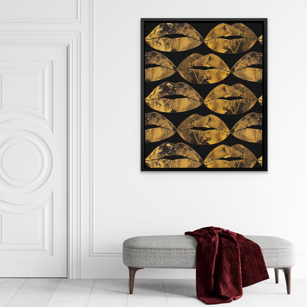 Gold Kisses in the Air - Canvas Wall Art