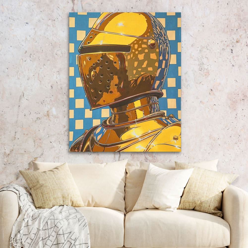 Gold Knight - Large Pop Art Canvas Print