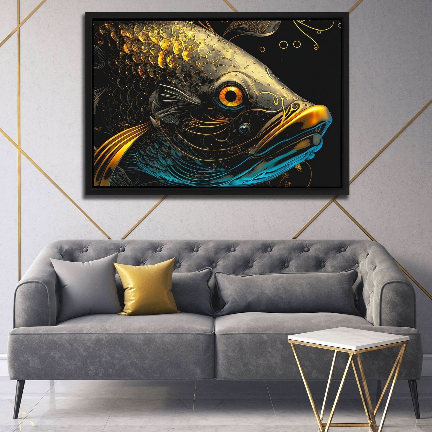 Gold Koi - Animals Art