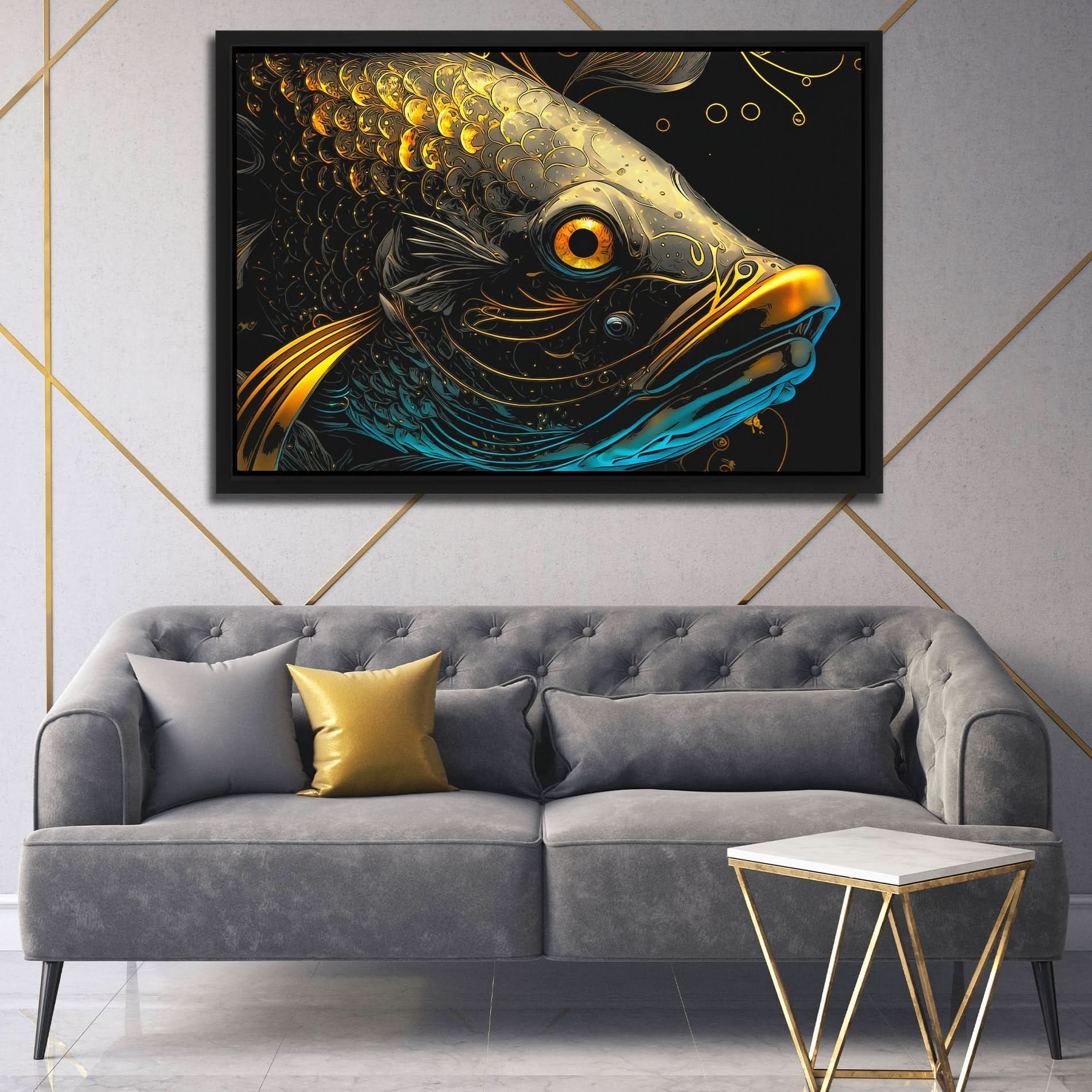 Gold Koi - Animals Art
