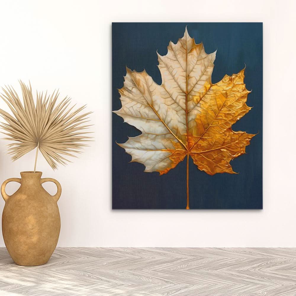 Gold Maple - Blue Gold and White Art