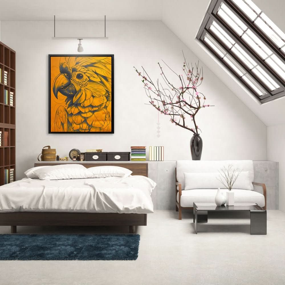 Gold Parrot - Large Canvas Print