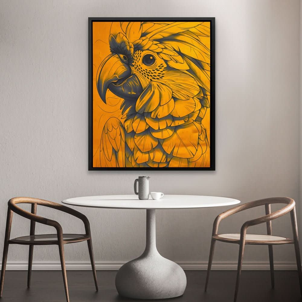 Gold Parrot - Gold Wall Art for Home Office