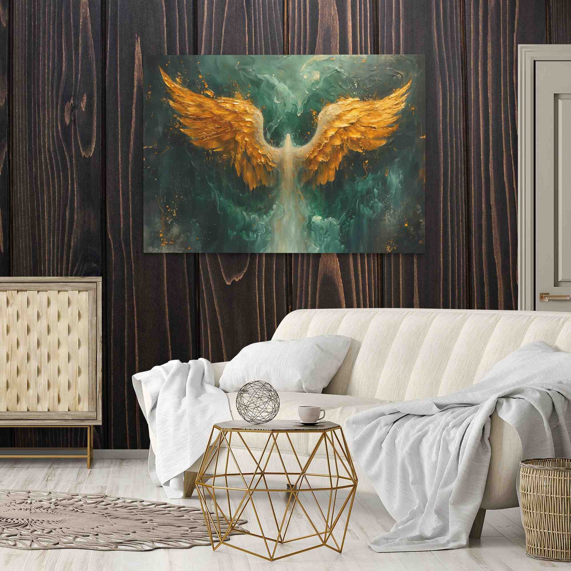 Gold Phoenix Wings - Animals Art