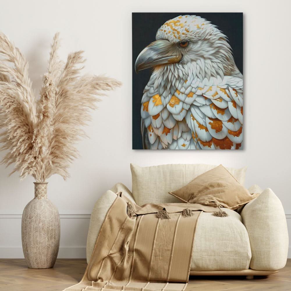 Gold Raven - Gold Wall Art for Living Room