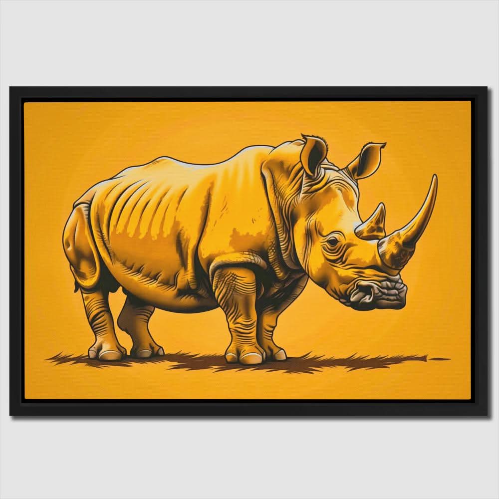 Gold Rhino Glory - Africa Art