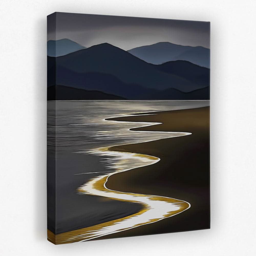 Gold Shoreline - Landscapes Canvas Wall Art