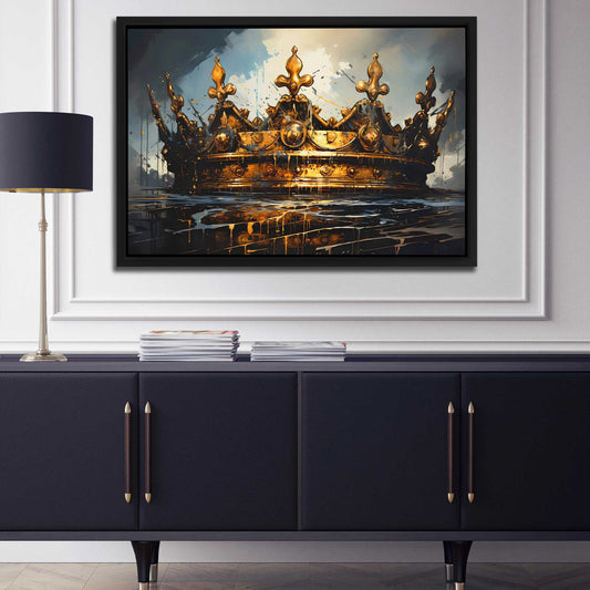 Gold Sovereign - Wall Art in Black Frame