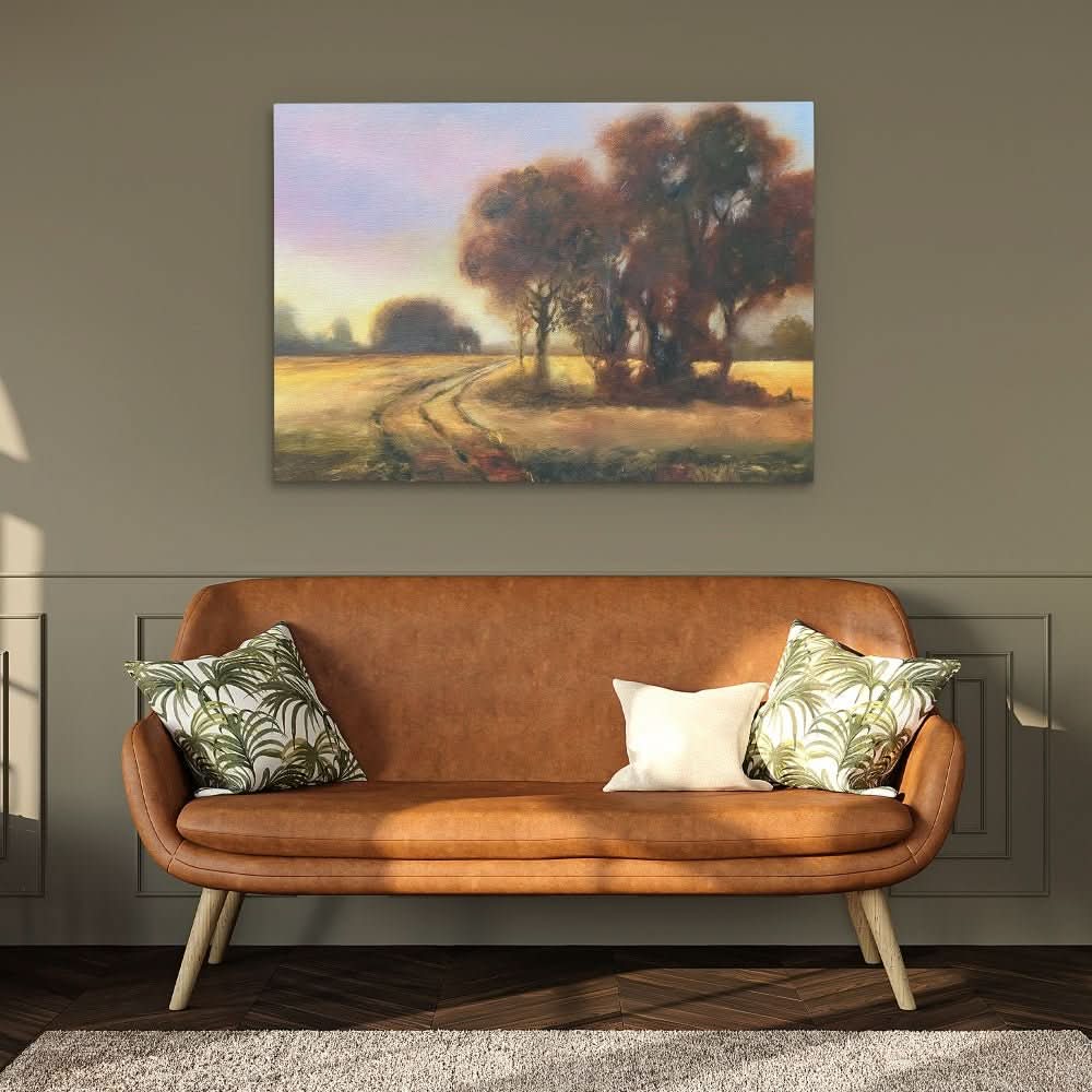 Gold Splendor - Earth Tones Wall Art for Hallway