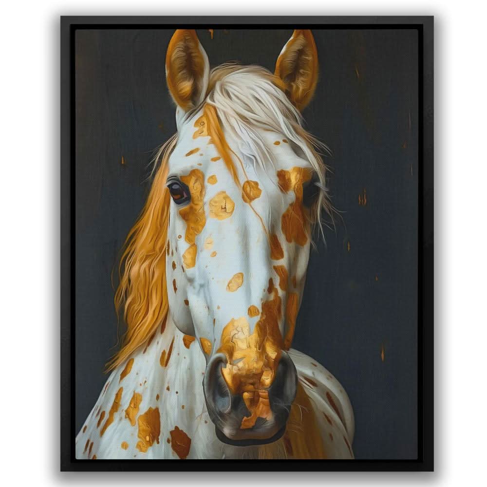 Gold Spotted Horse - Canvas Print