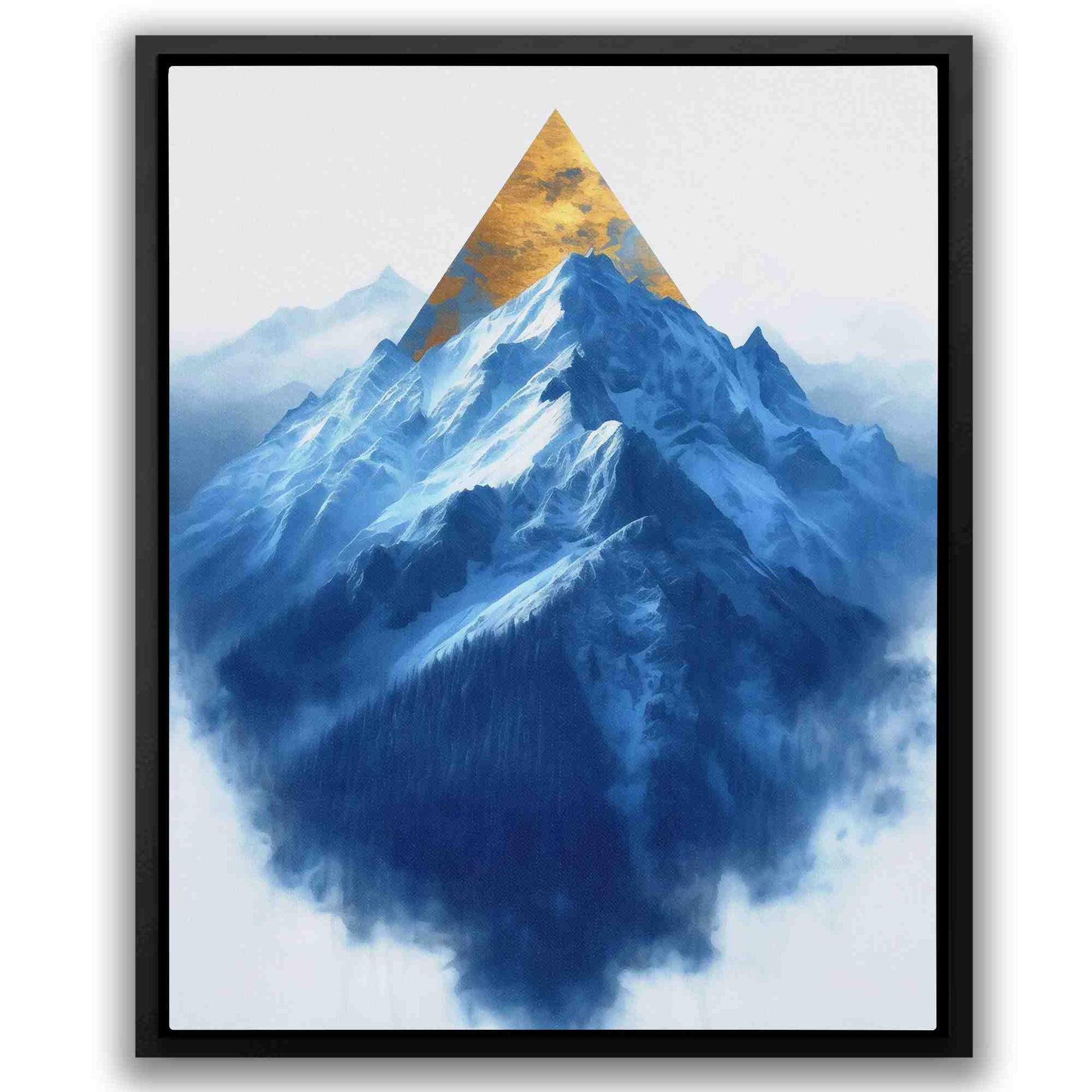 Gold Spring Mountain - Blue Nature Canvas Print