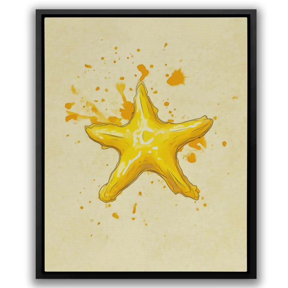 Gold Starfish - Large Canvas Print