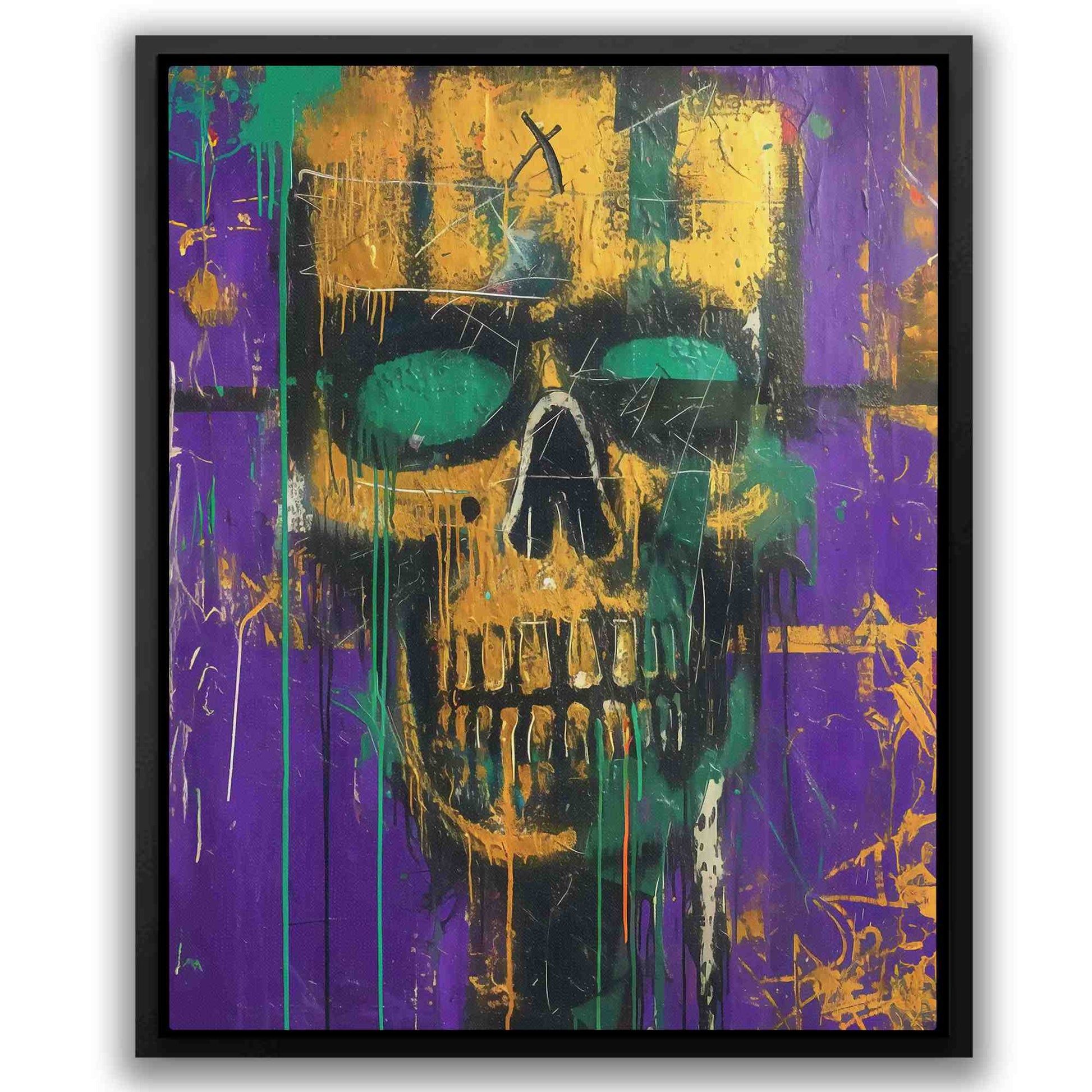 Gold Zombie - Gold Macabre Canvas Print