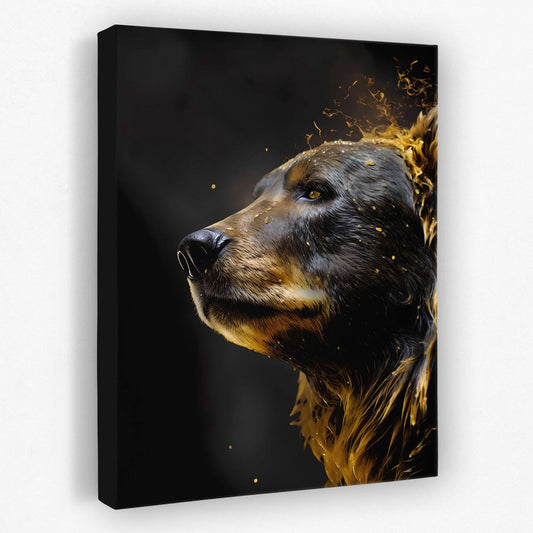 Golden Bear - Animals Canvas Wall Art