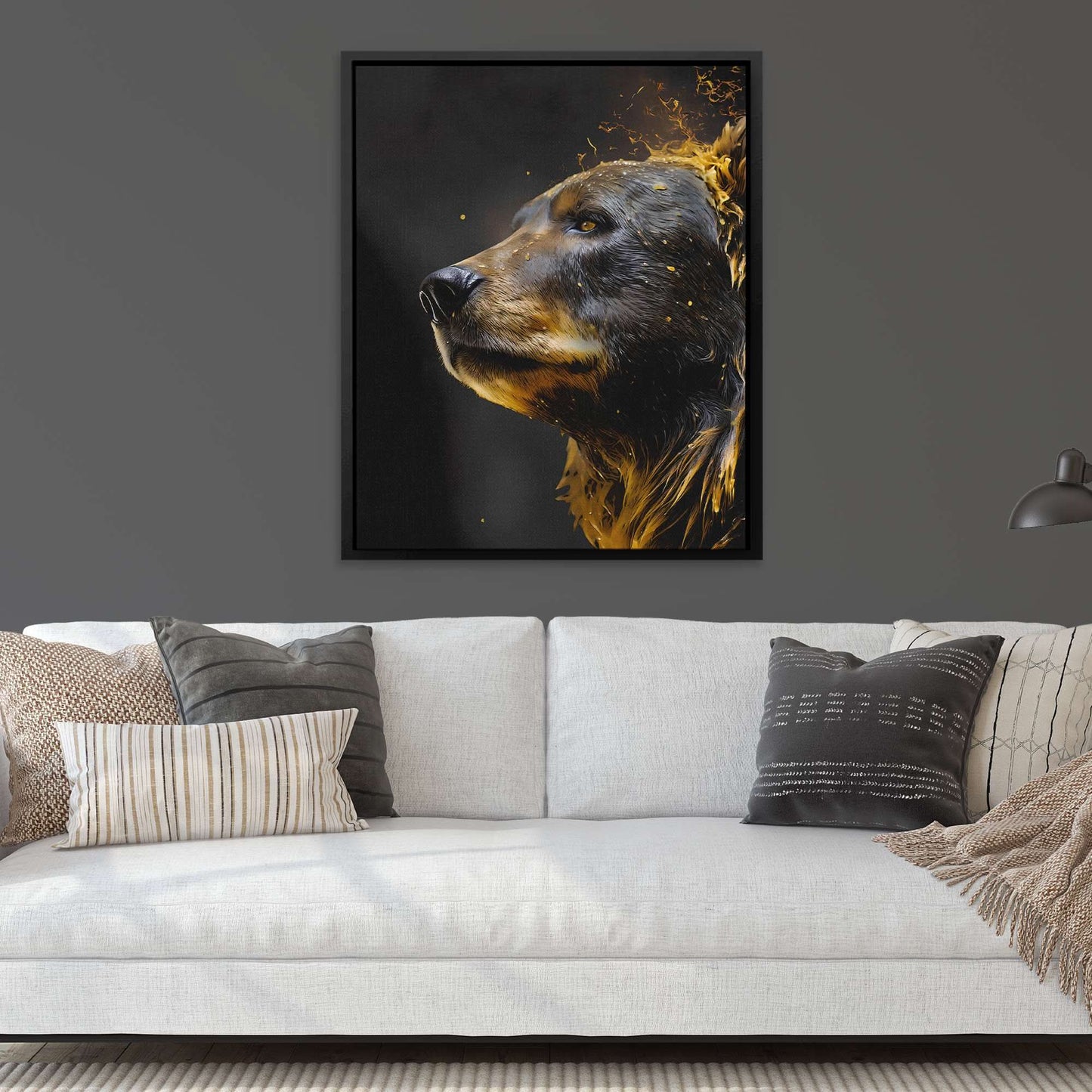 Golden Bear - Large Canvas Print