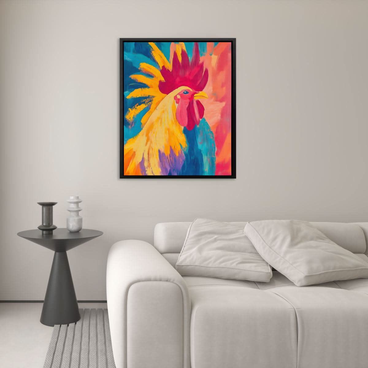 Golden Crest - Country and Farm Wall Art in Black Frame
