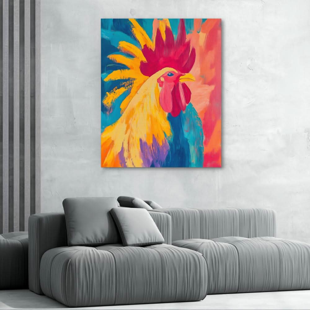 Golden Crest - Blue Wall Art for Kitchen