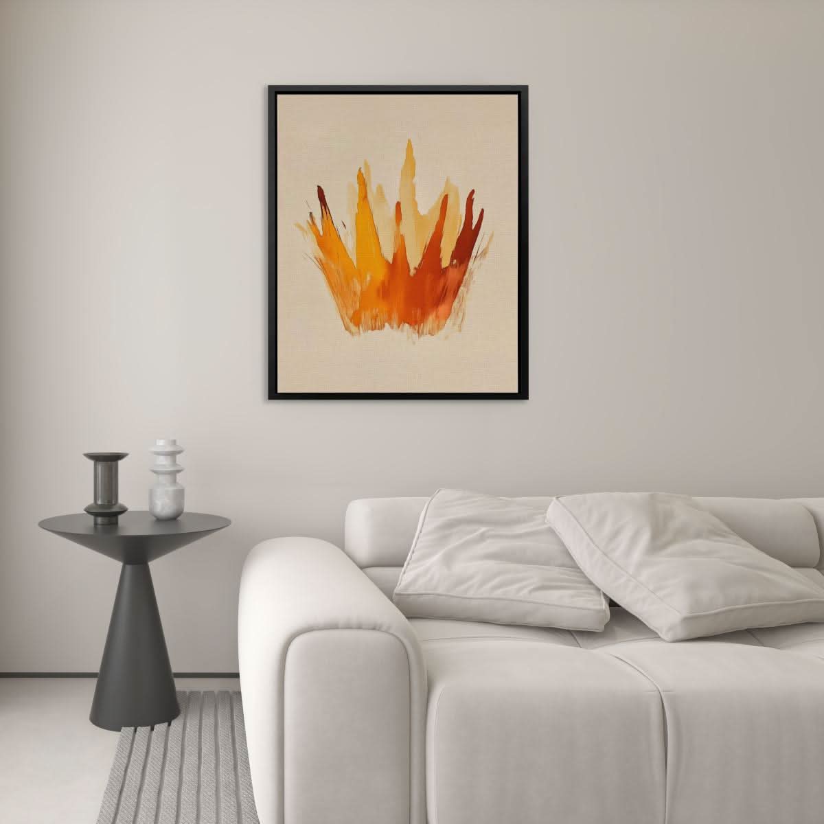 Golden Crown Abstract - Abstract Brown Canvas Wall Art