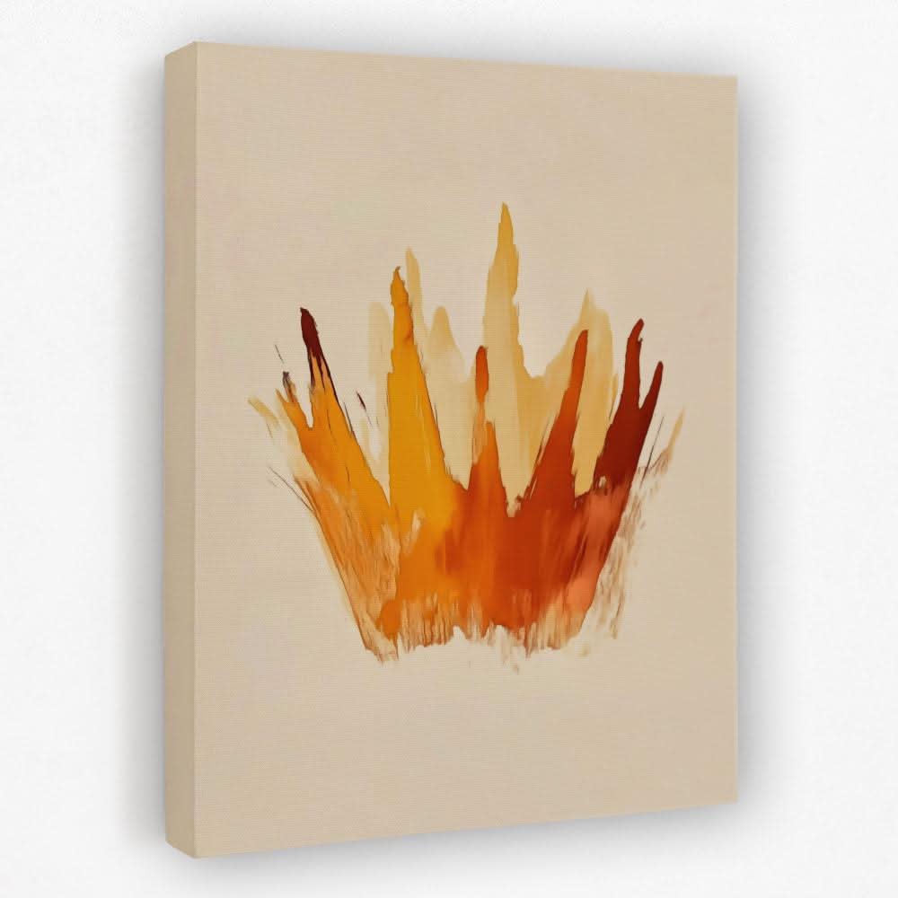Golden Crown Abstract - Entryway Canvas Wall Art