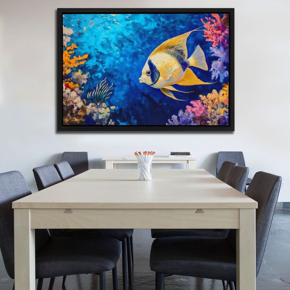 Golden Echoes of the Deep - Large Canvas Print