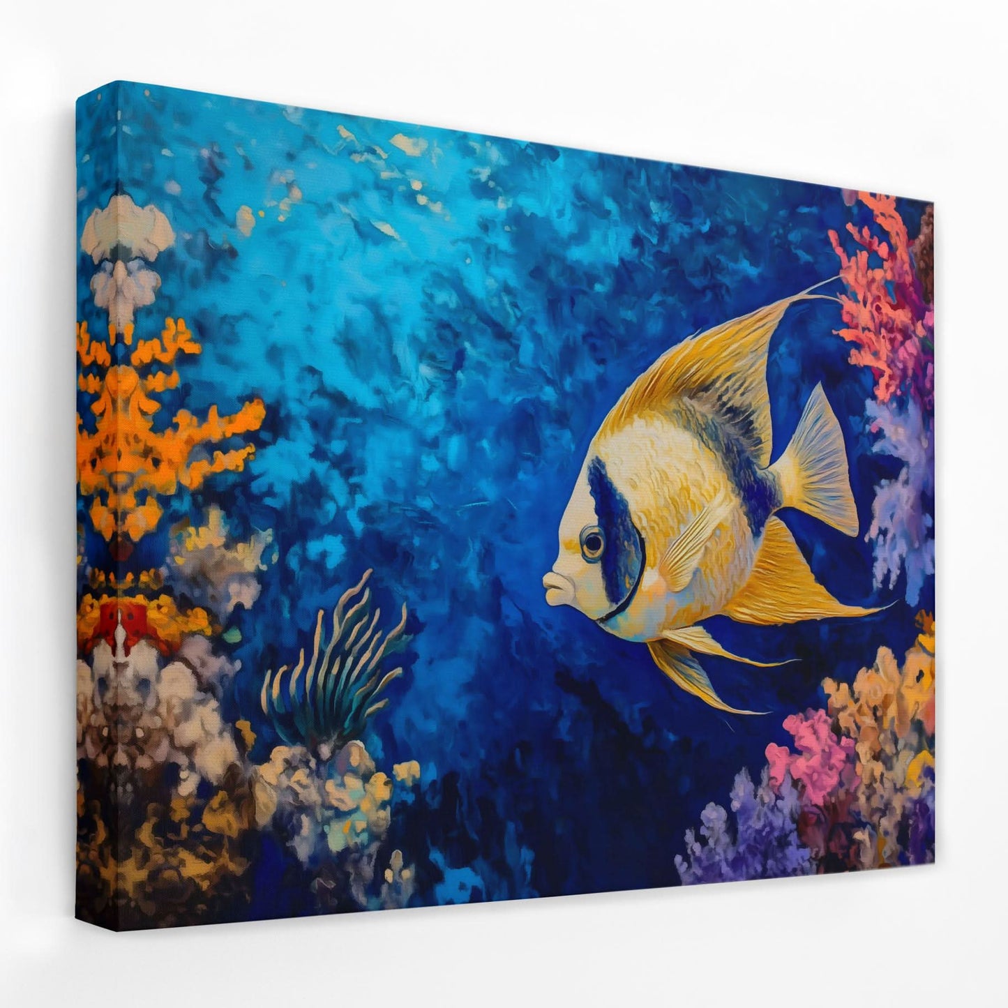 Golden Echoes of the Deep - Beach House Canvas Wall Art