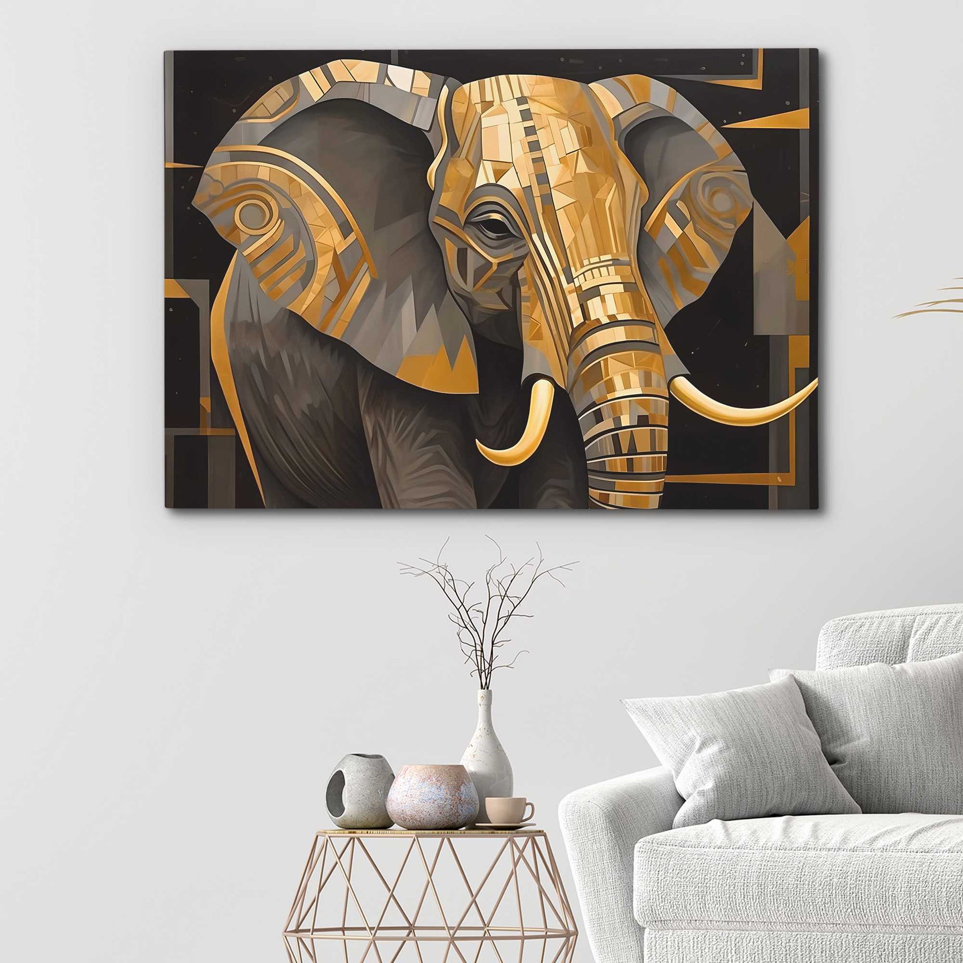 Golden Elephant - Animals Art