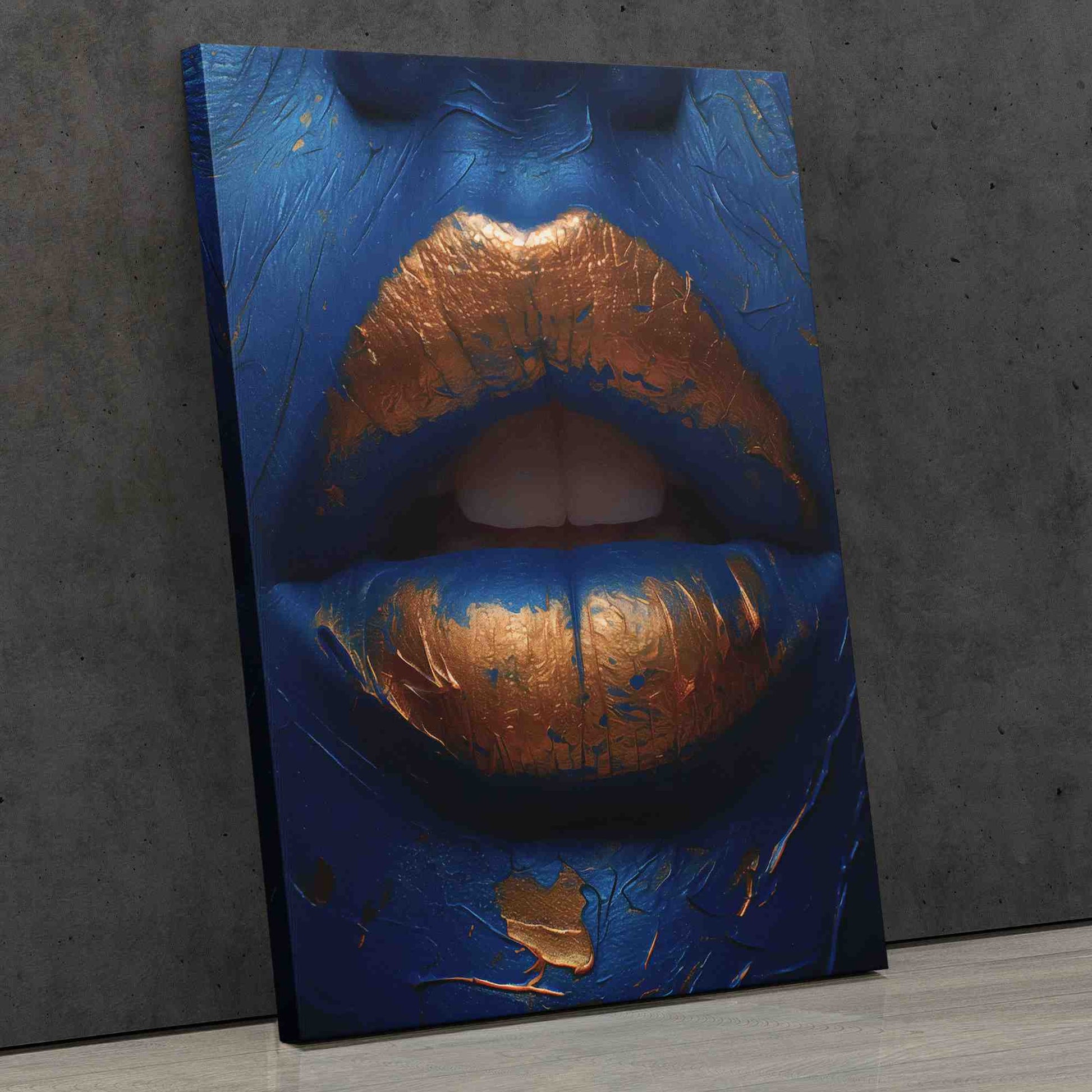 Golden Elixir - Blue Wall Art