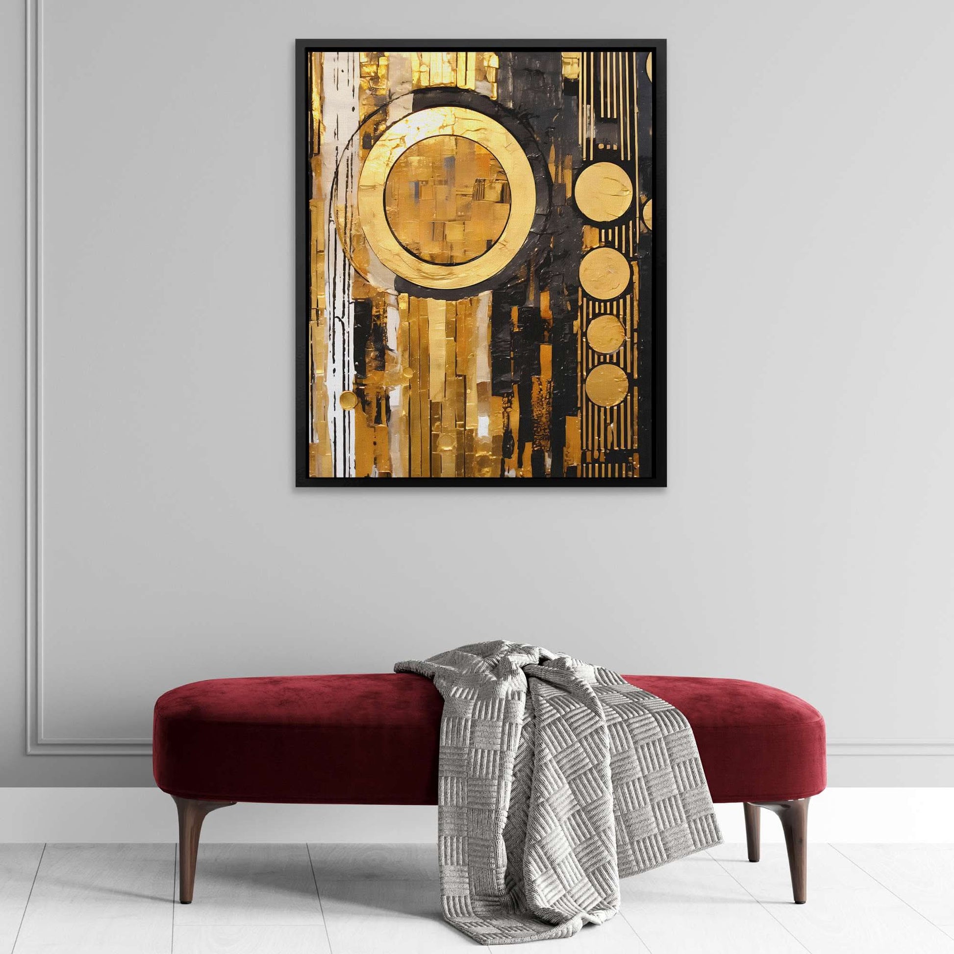 Golden Embrace - Large Abstract Canvas Print