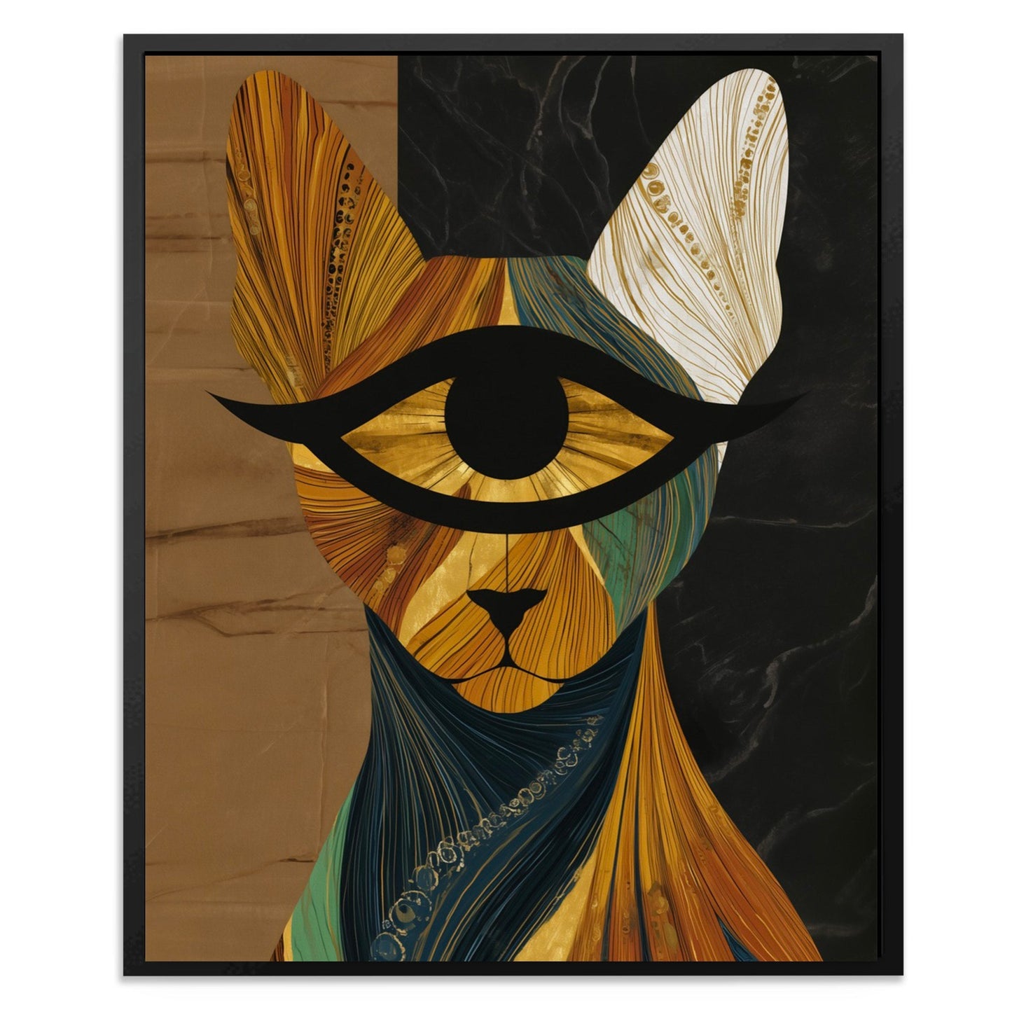 Golden Eye Cat - Luxury Wall Art