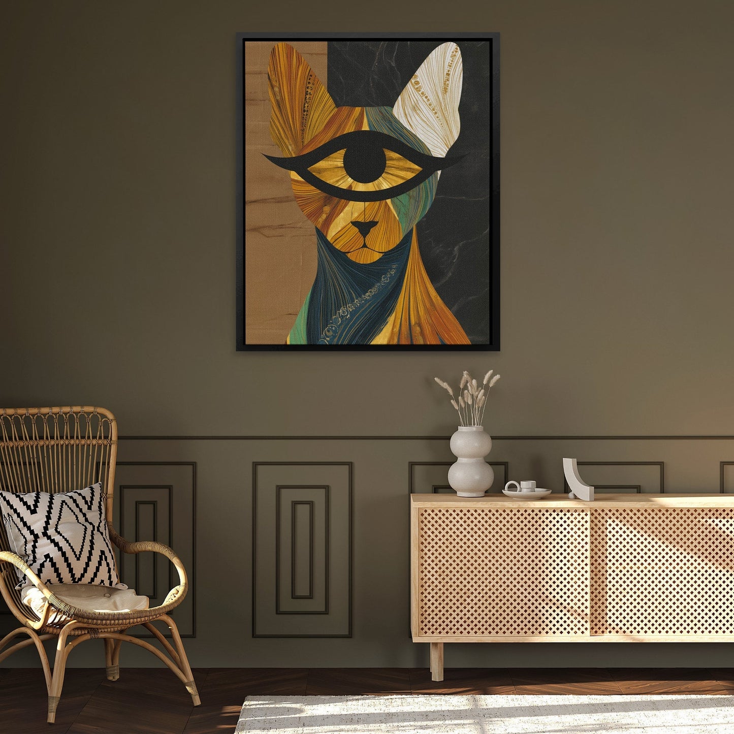 Golden Eye Cat - Luxury Wall Art
