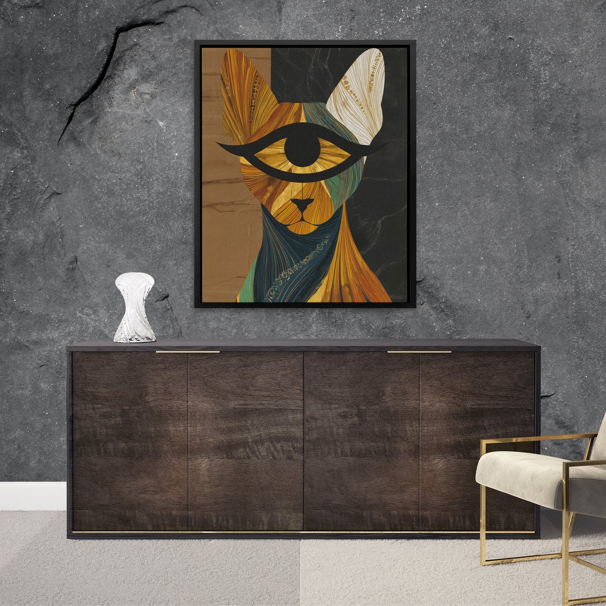 Golden Eye Cat - Luxury Wall Art