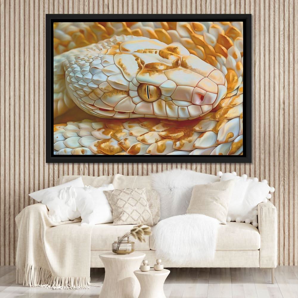 Golden Eyed Snake - Large Modern Canvas Print