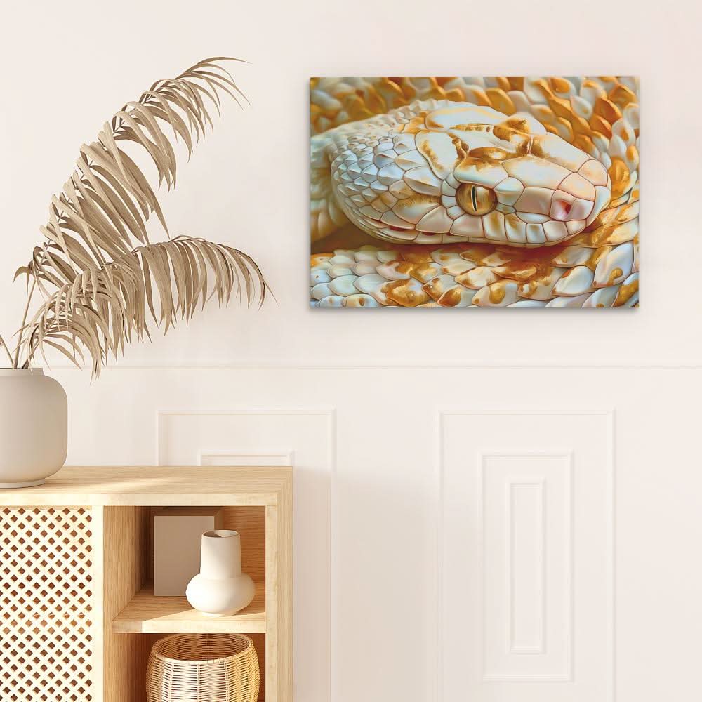 Golden Eyed Snake - Gold Wall Art