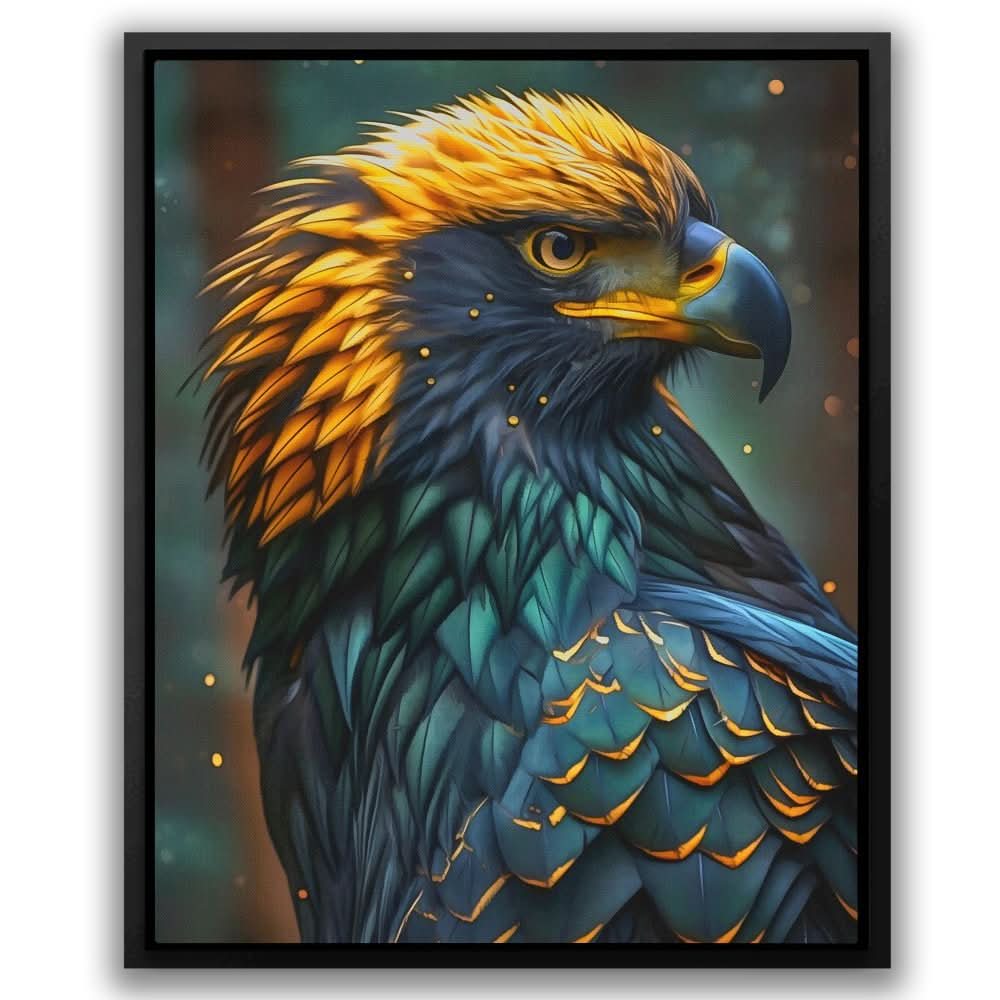 Golden Feather Tips - Animals Art for Bedroom