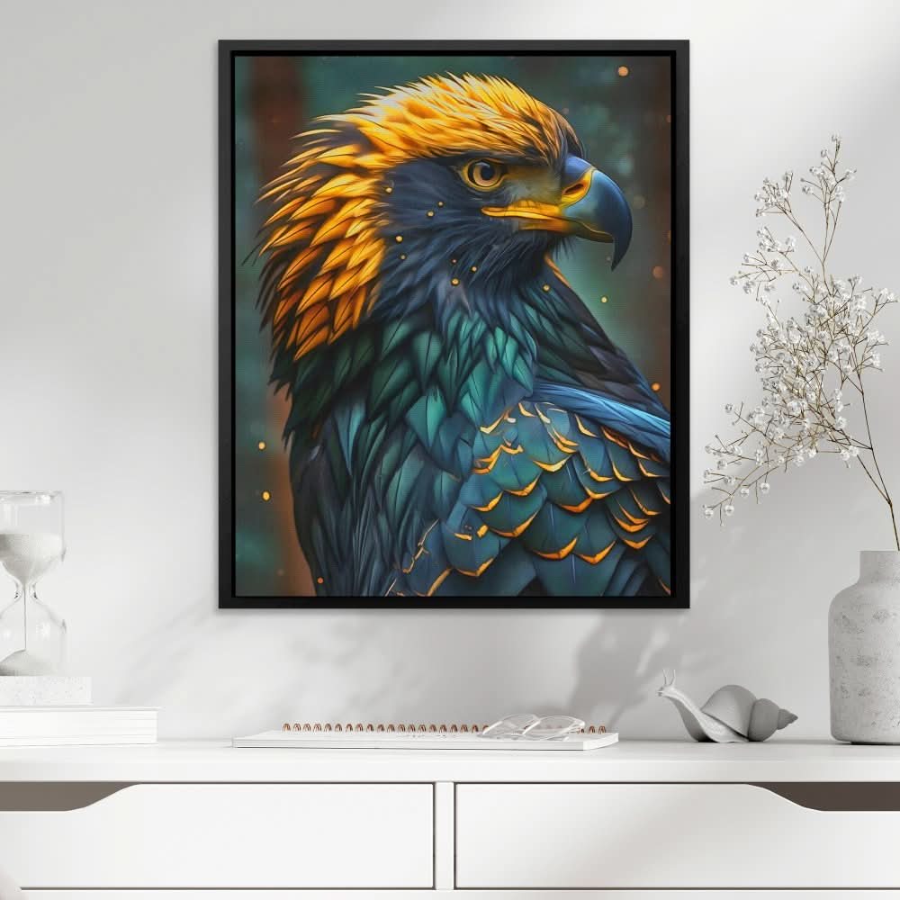 Golden Feather Tips - Modern Gold Canvas Wall Art