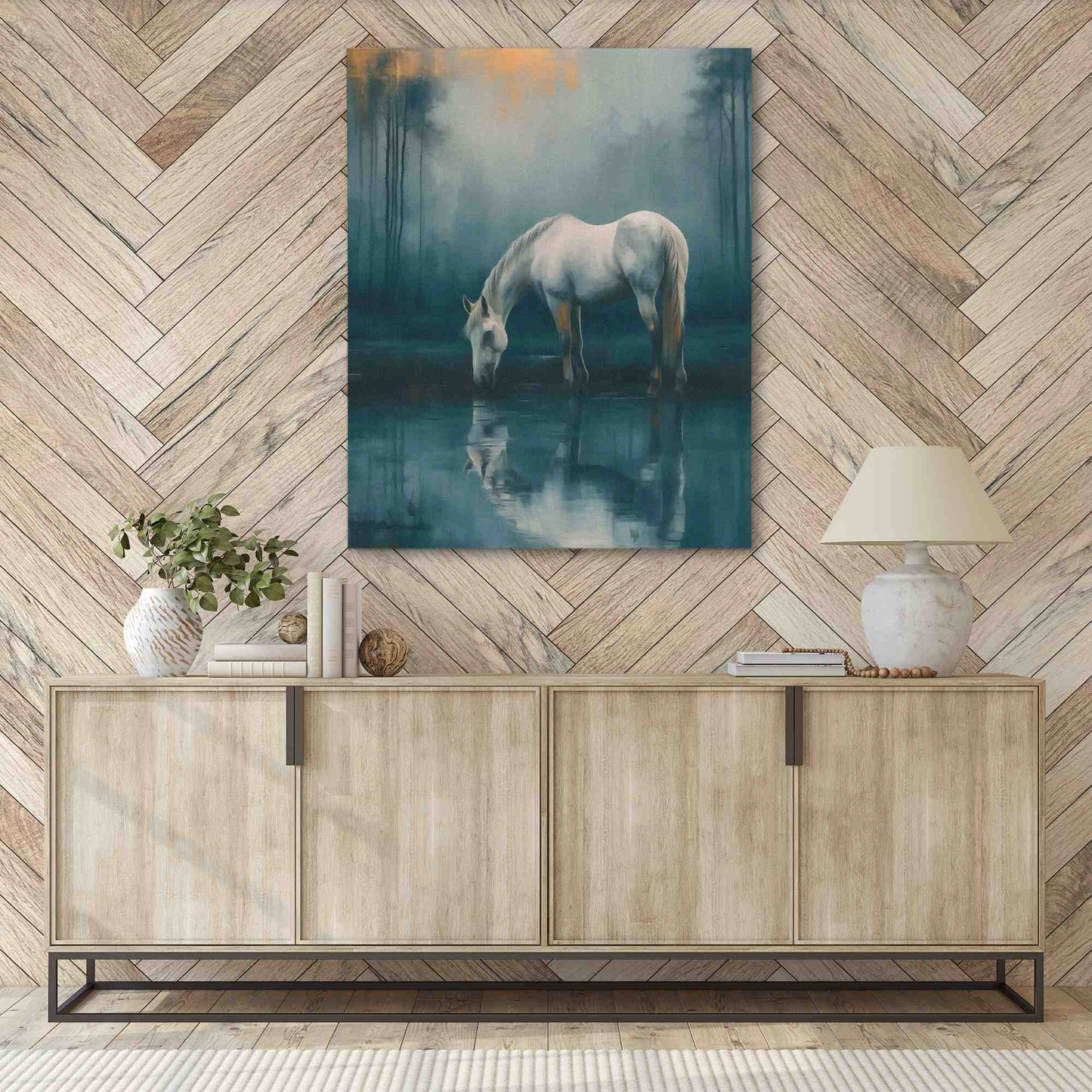 Golden Gleam - Abstract Gold Canvas Wall Art