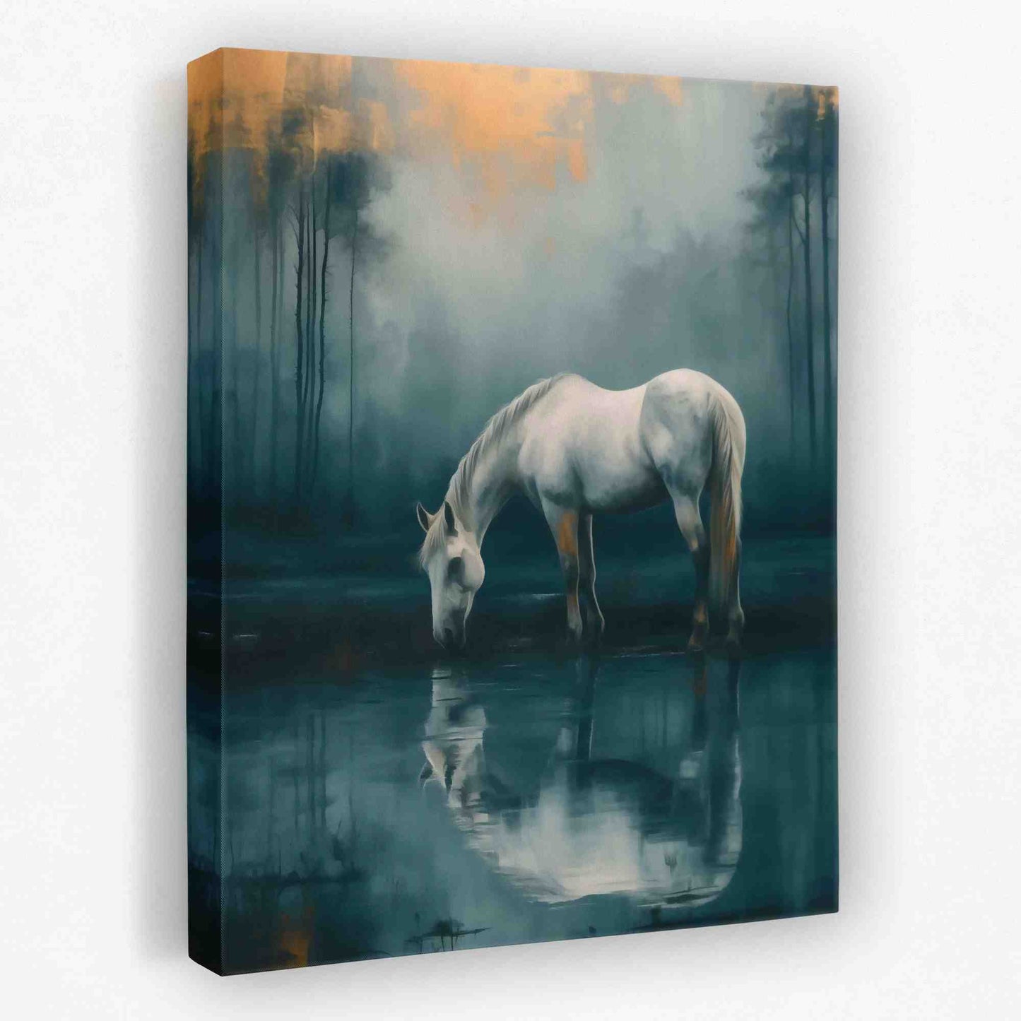 Golden Gleam - Animals Canvas Wall Art