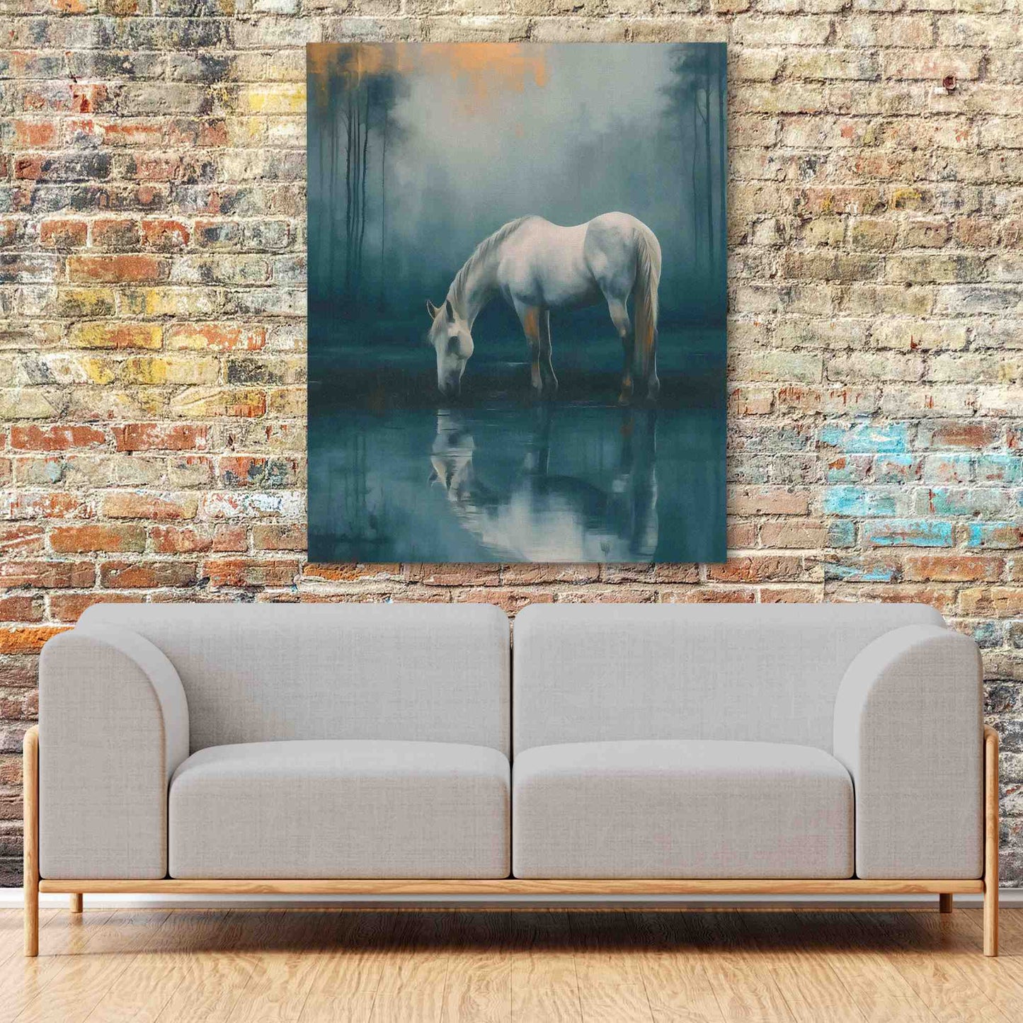 Golden Gleam - Large Abstract Canvas Print