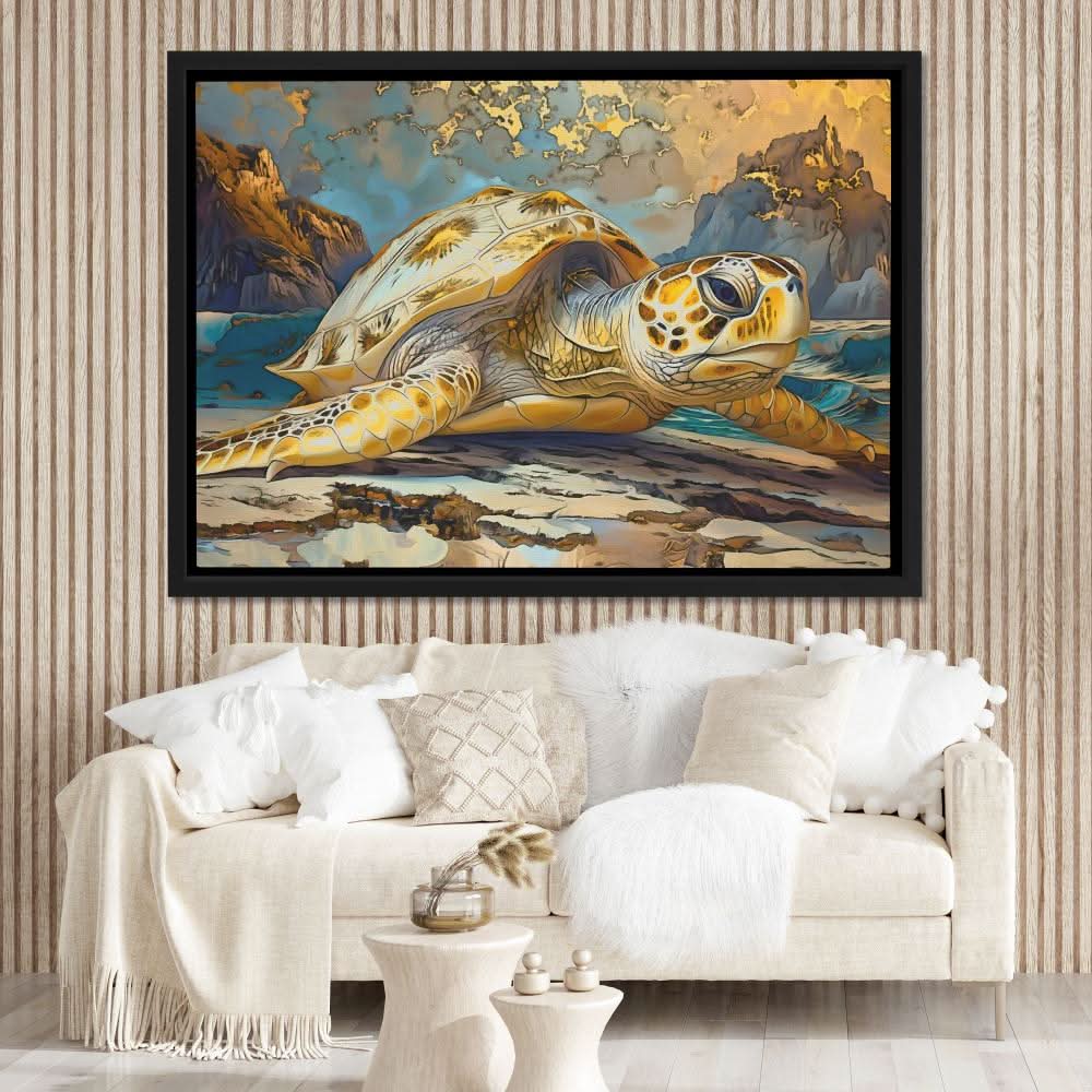 Golden Glow - Large Modern Canvas Print