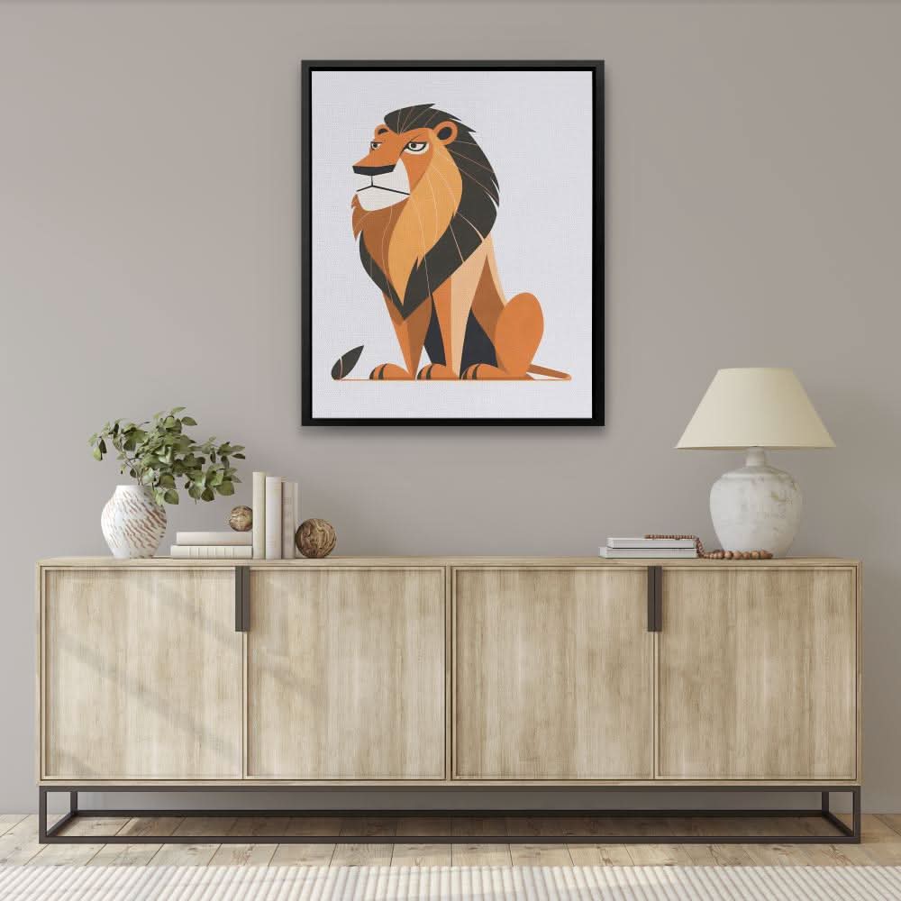 Golden Grace - Simple Wall Art in Black Frame